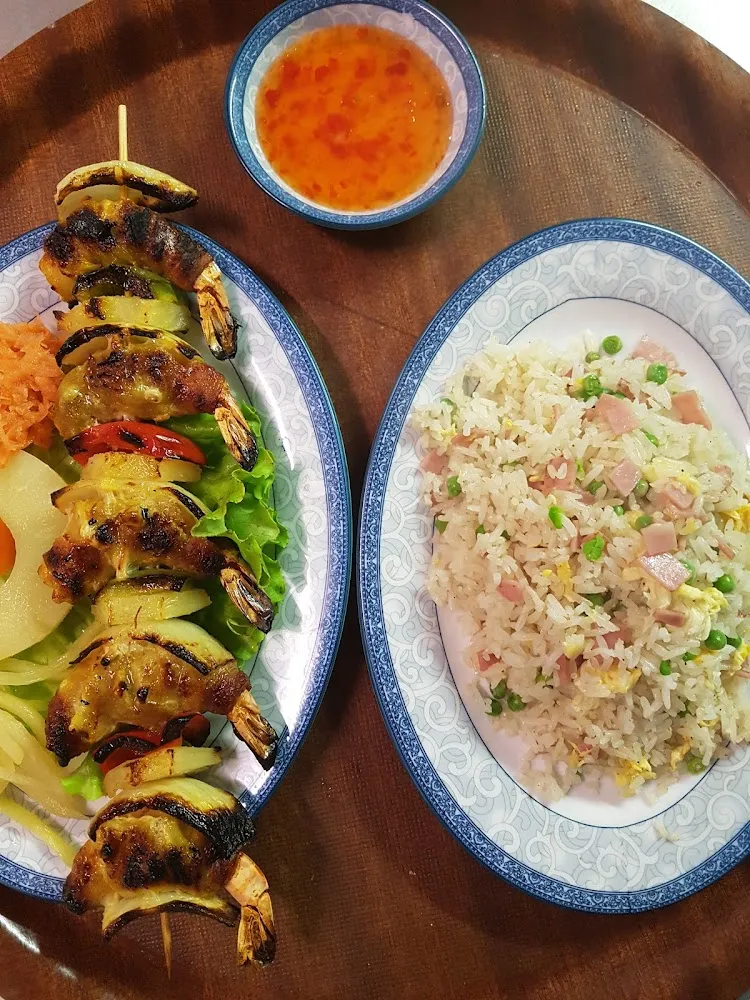 Brochettes de Crevettes À la Citronnelle